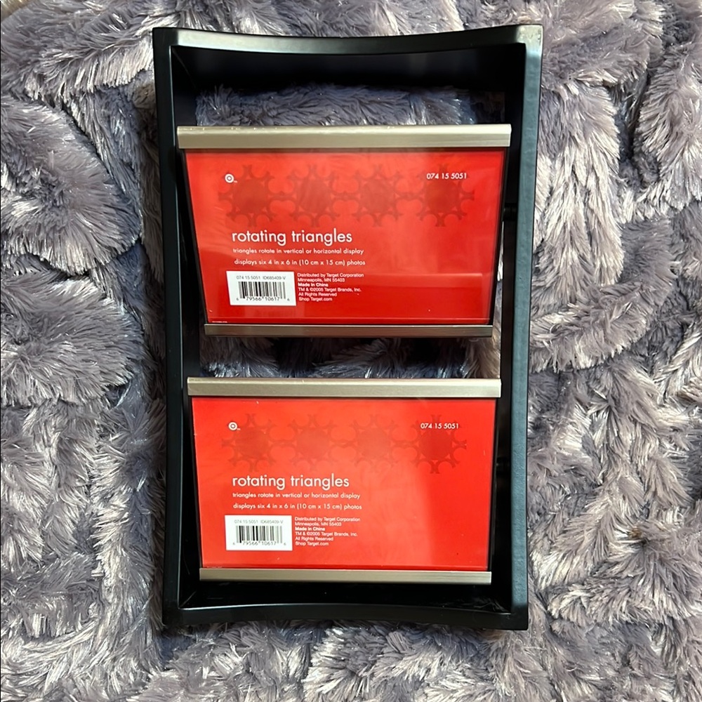 Black Rotating Triangles Photo Frame 6 4”X6”picture frames